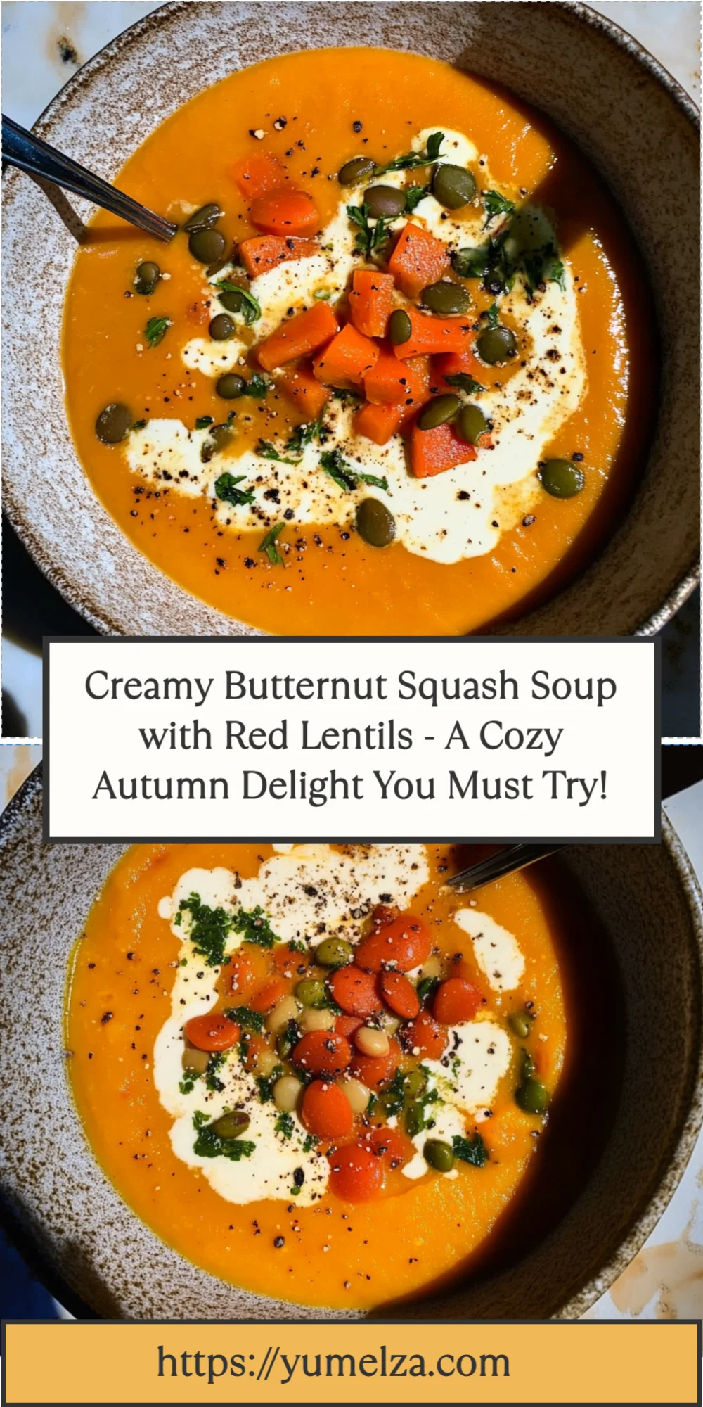 Creamy Butternut Squash Soup with Red Lentils - A Cozy Autumn Delight You Must Try!