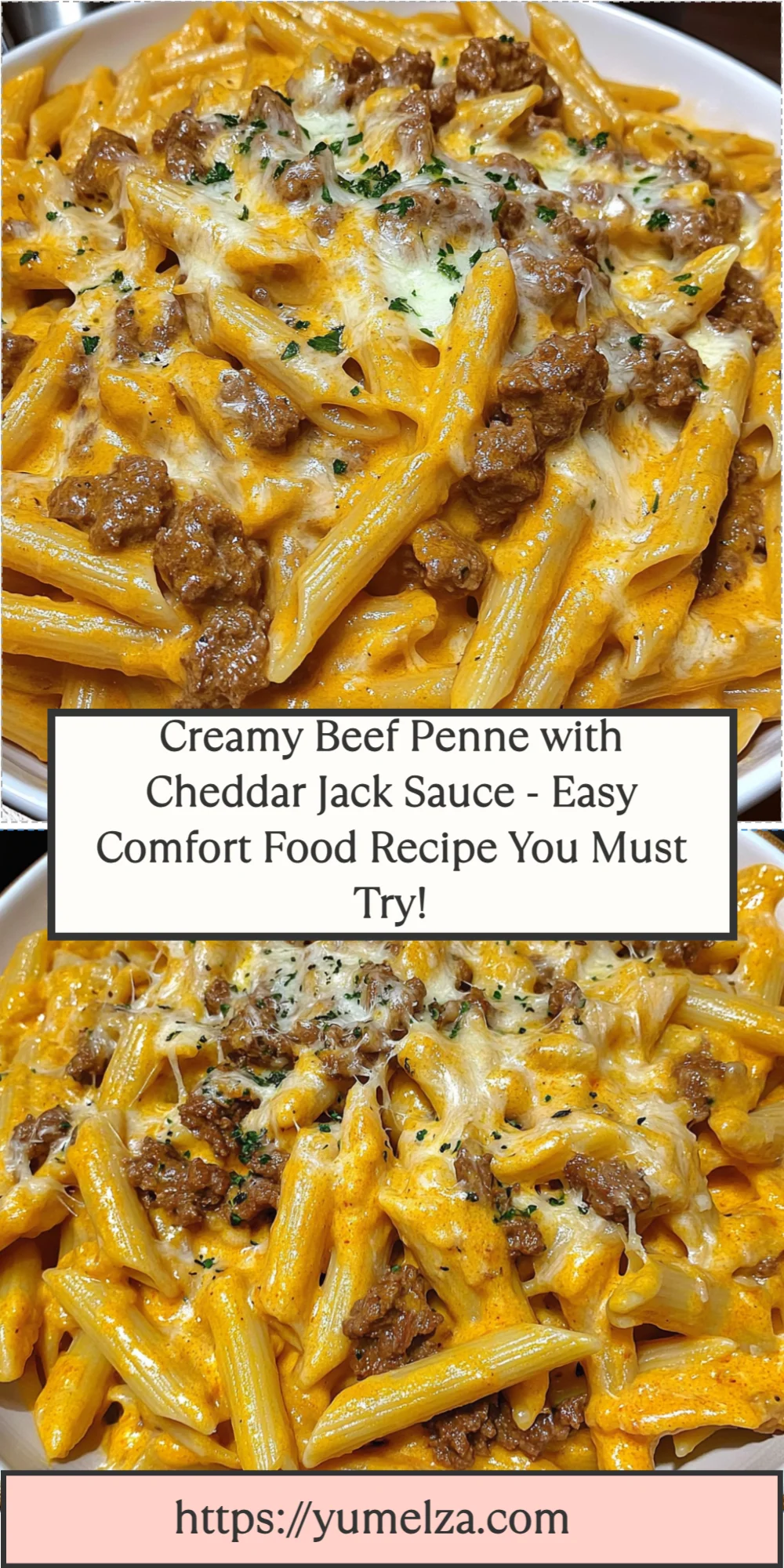 Creamy Beef Penne with Cheddar Jack Sauce - Easy Comfort Food Recipe You Must Try!
