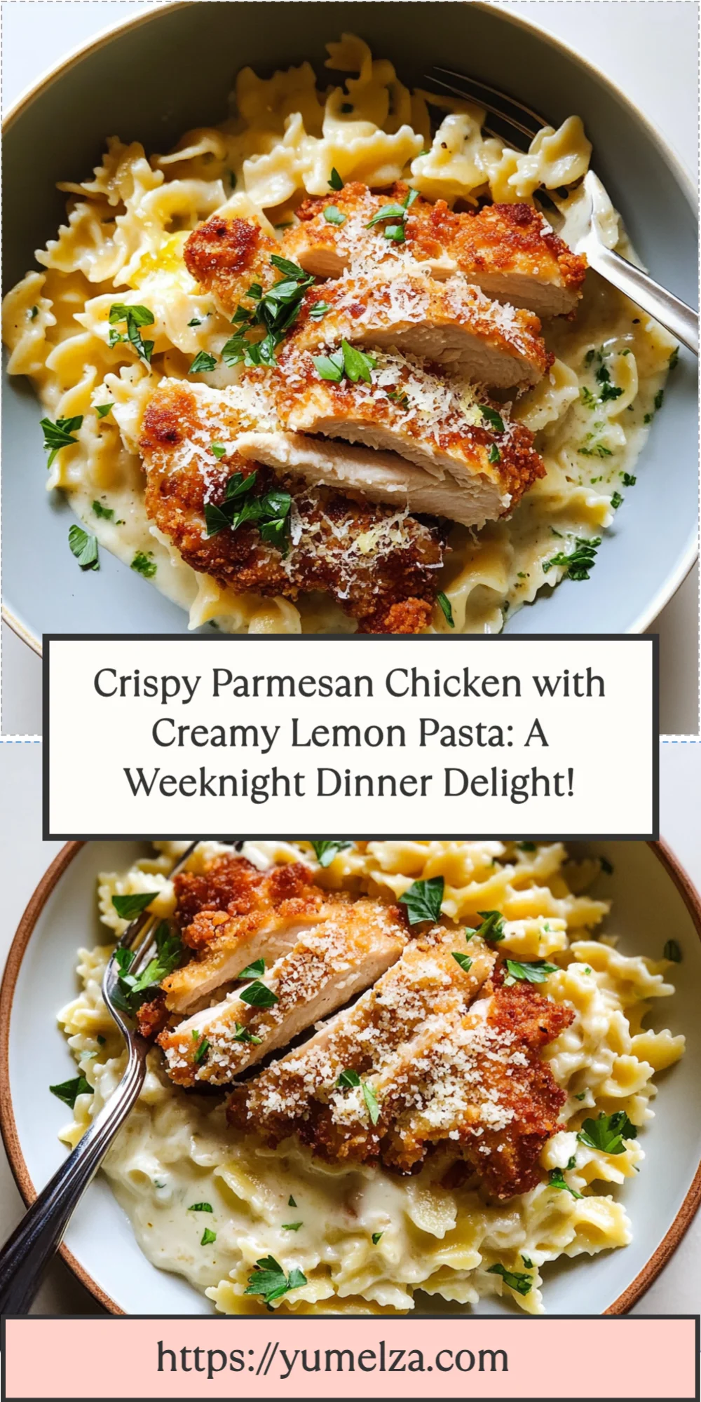 Crispy Parmesan Chicken with Creamy Lemon Pasta: A Weeknight Dinner Delight!