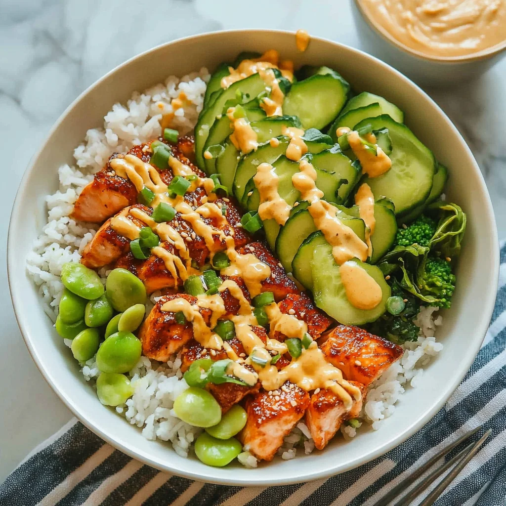 Crispy Salmon Bowls with the Best Sauce Recipe