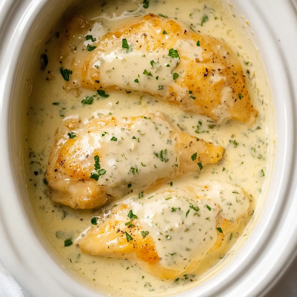 Crockpot Creamy Garlic Chicken Recipe