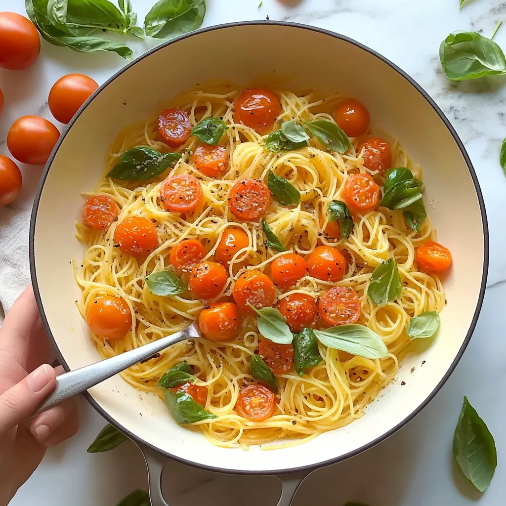Delicious Burst Sungold Tomato Capellini Recipe