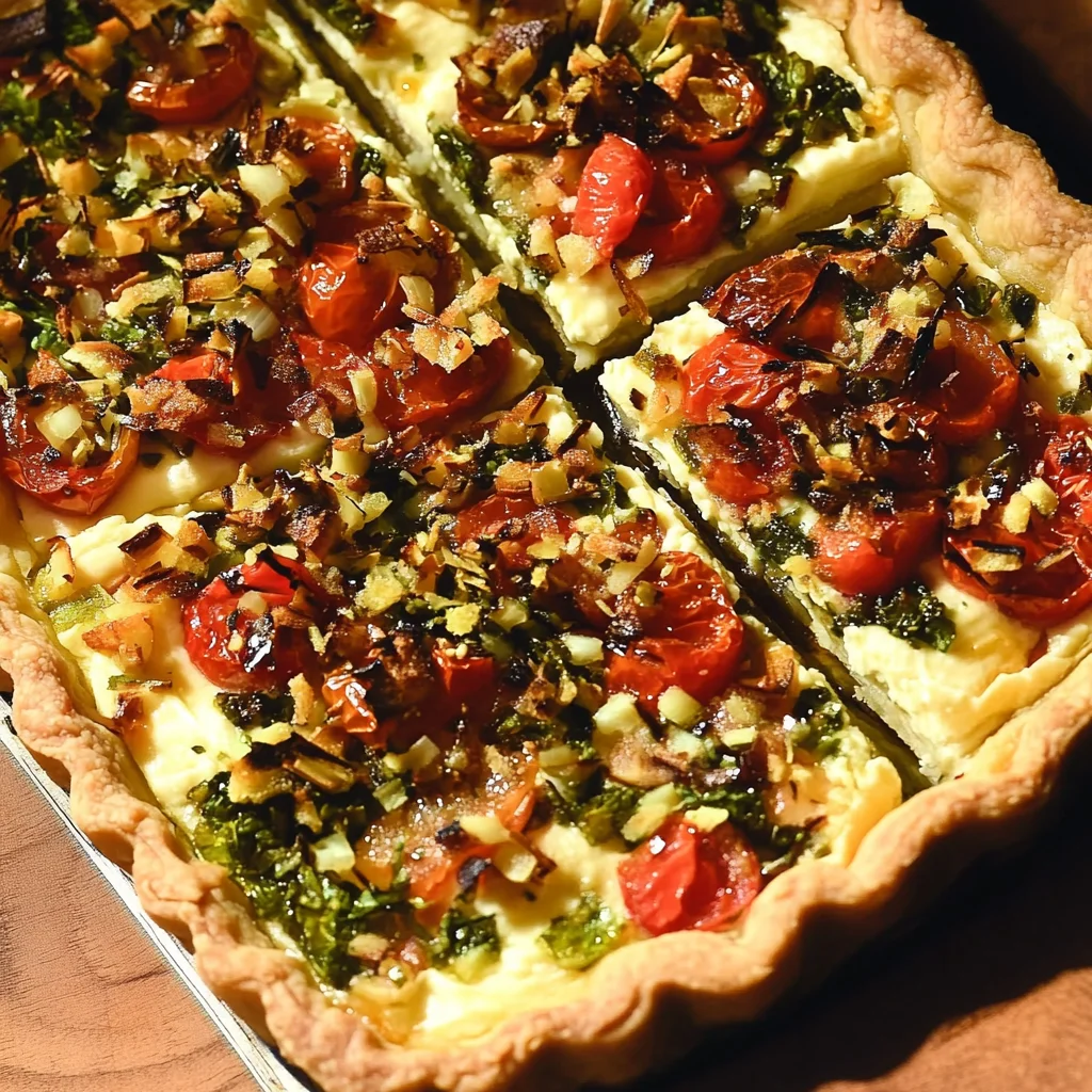 Delicious Cherry Tomato Tart with Burnt Scallion Ricotta Recipe