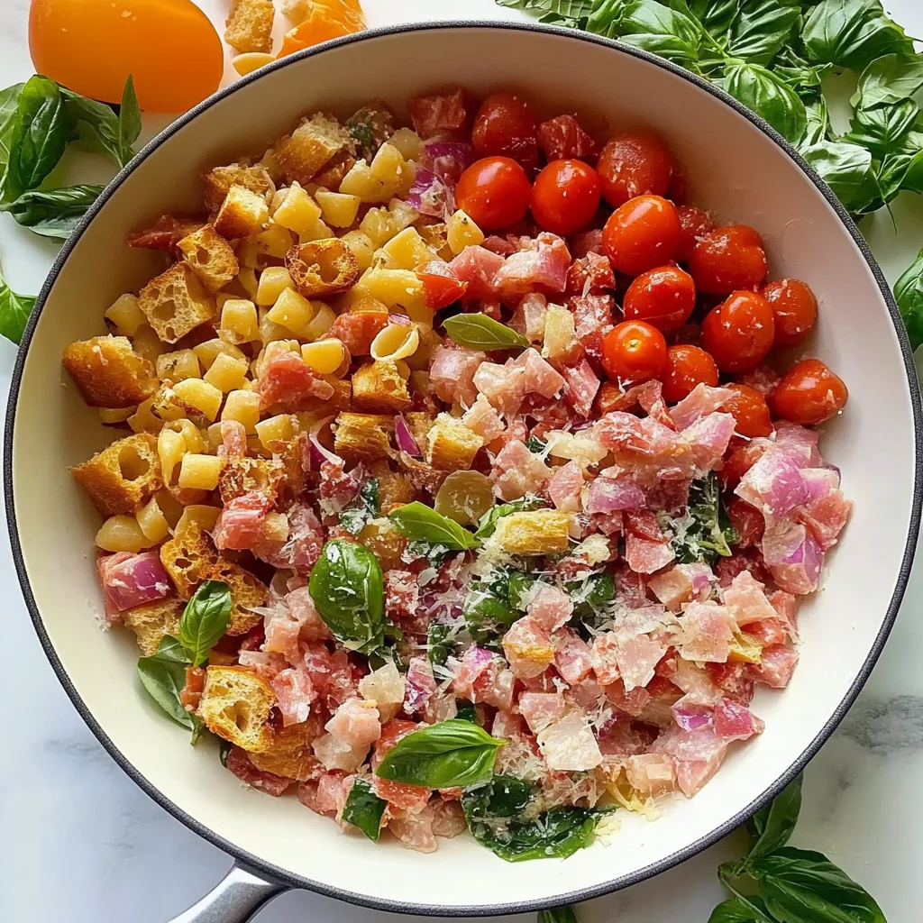 Delicious Focaccia Panzanella Pasta Salad Recipe