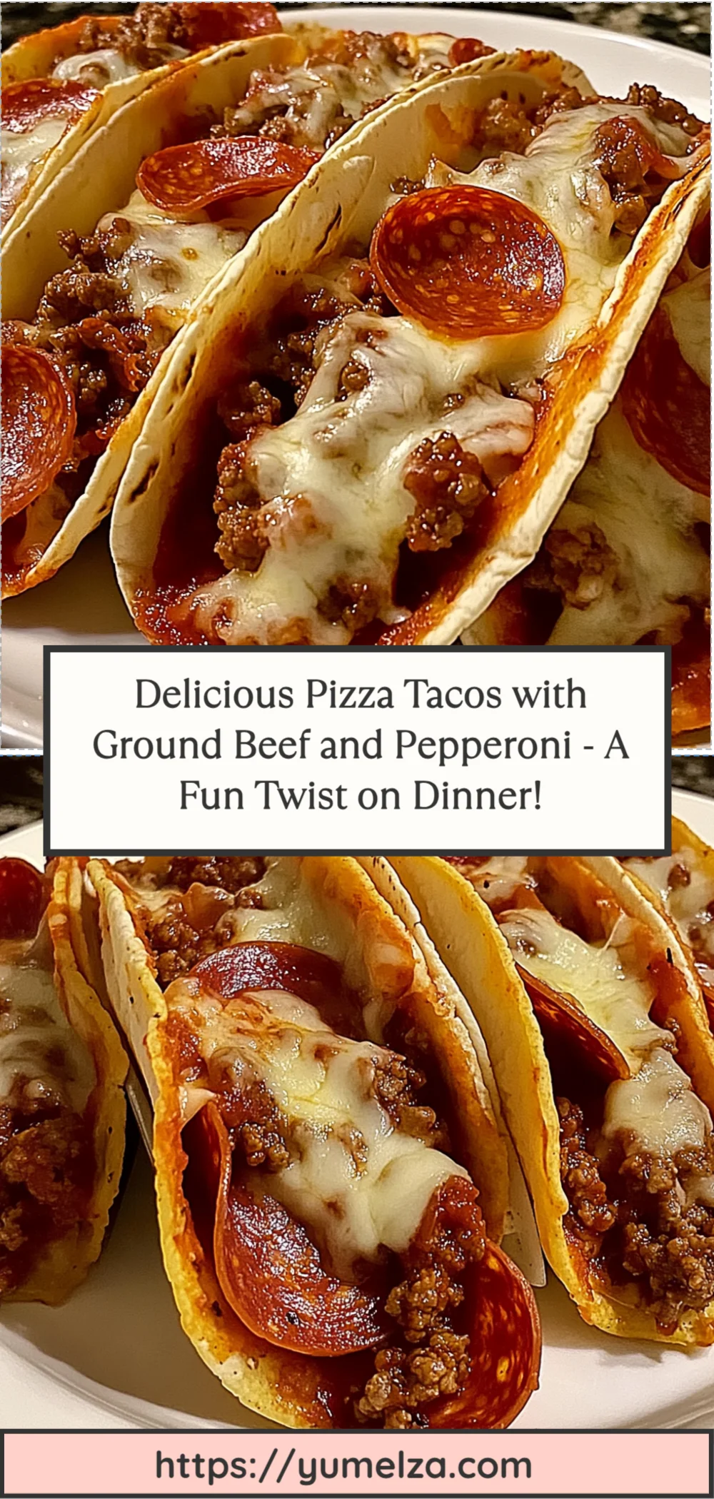 Delicious Pizza Tacos with Ground Beef and Pepperoni - A Fun Twist on Dinner!