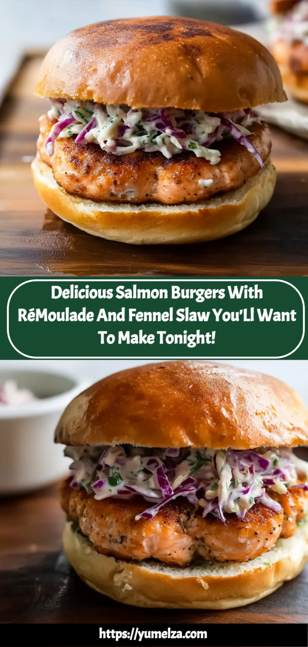 Delicious Salmon Burgers with Rémoulade and Fennel Slaw You'll Want to Make Tonight!