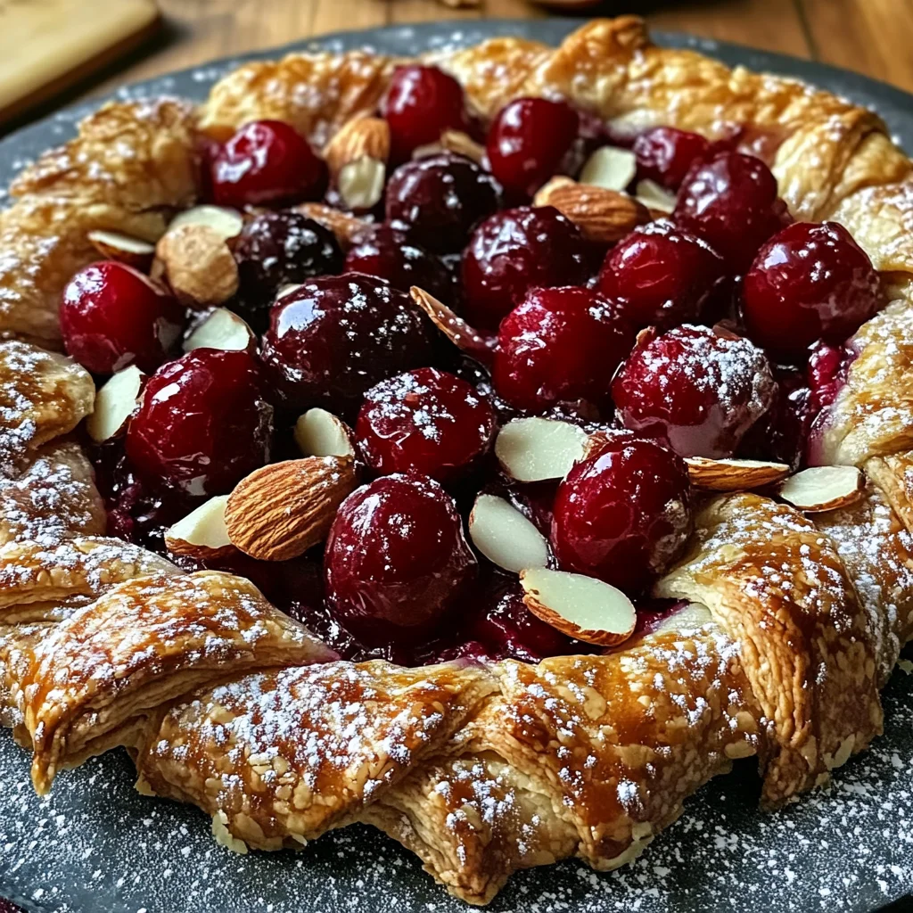 Delightful Rustic Tart Cherry Almond Galette Recipe