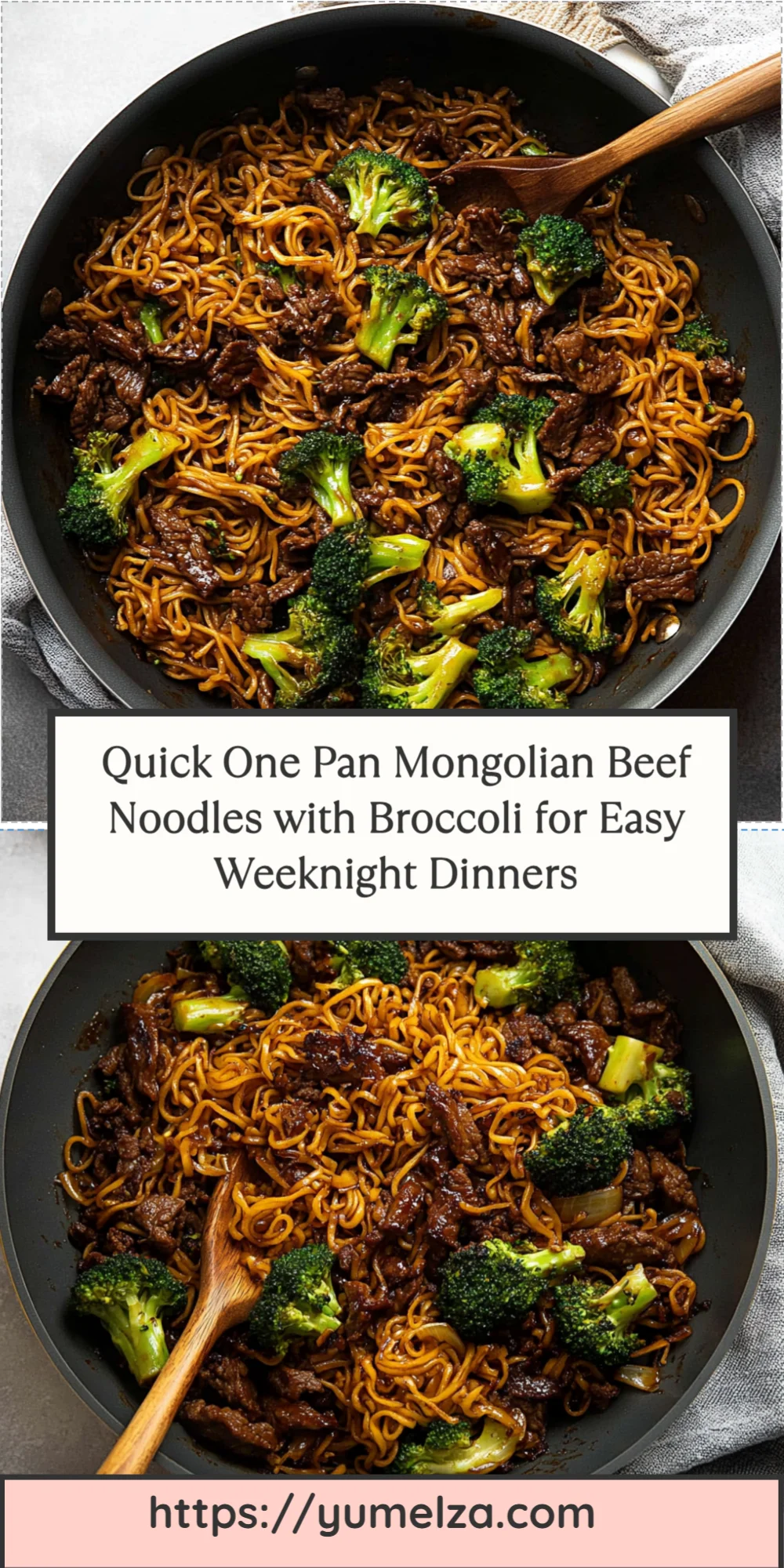 Quick One Pan Mongolian Beef Noodles with Broccoli for Easy Weeknight Dinners