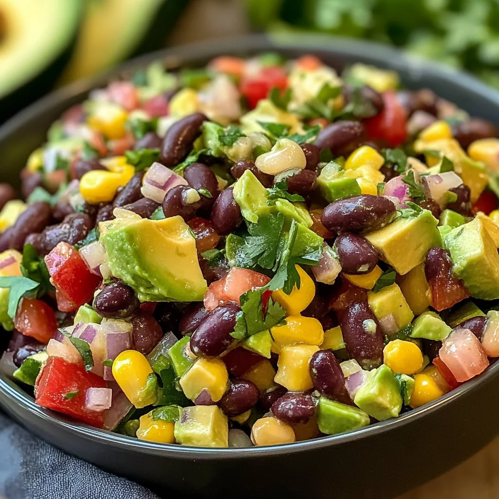 No-Cook Cowboy Caviar Salad Recipe with Avocado