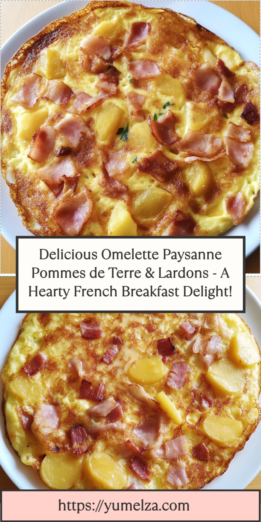 Delicious Omelette Paysanne Pommes de Terre & Lardons - A Hearty French Breakfast Delight!