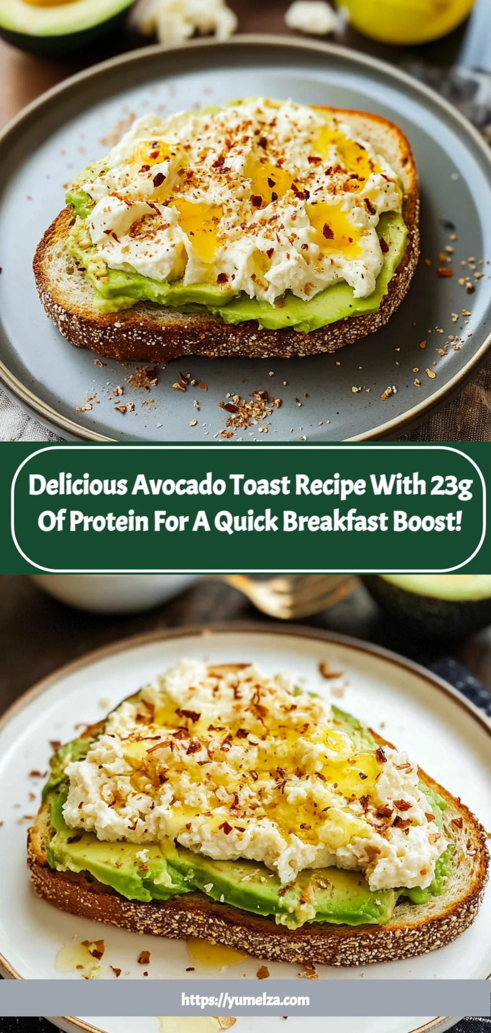 Delicious Avocado Toast Recipe with 23g of Protein for a Quick Breakfast Boost!