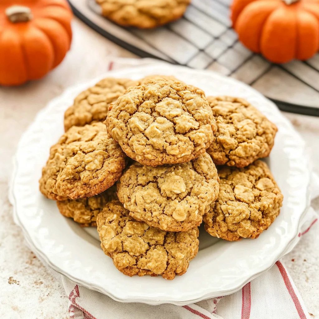 Soft and Chewy Pumpkin Oatmeal Cookies Recipe