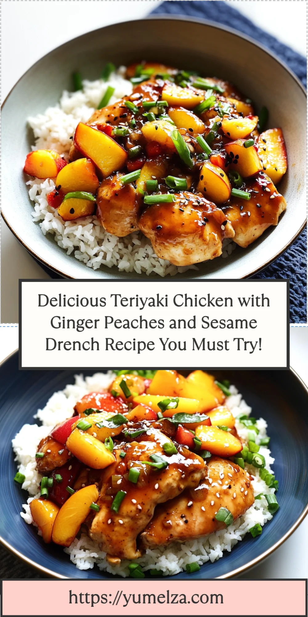 Delicious Teriyaki Chicken with Ginger Peaches and Sesame Drench Recipe You Must Try!