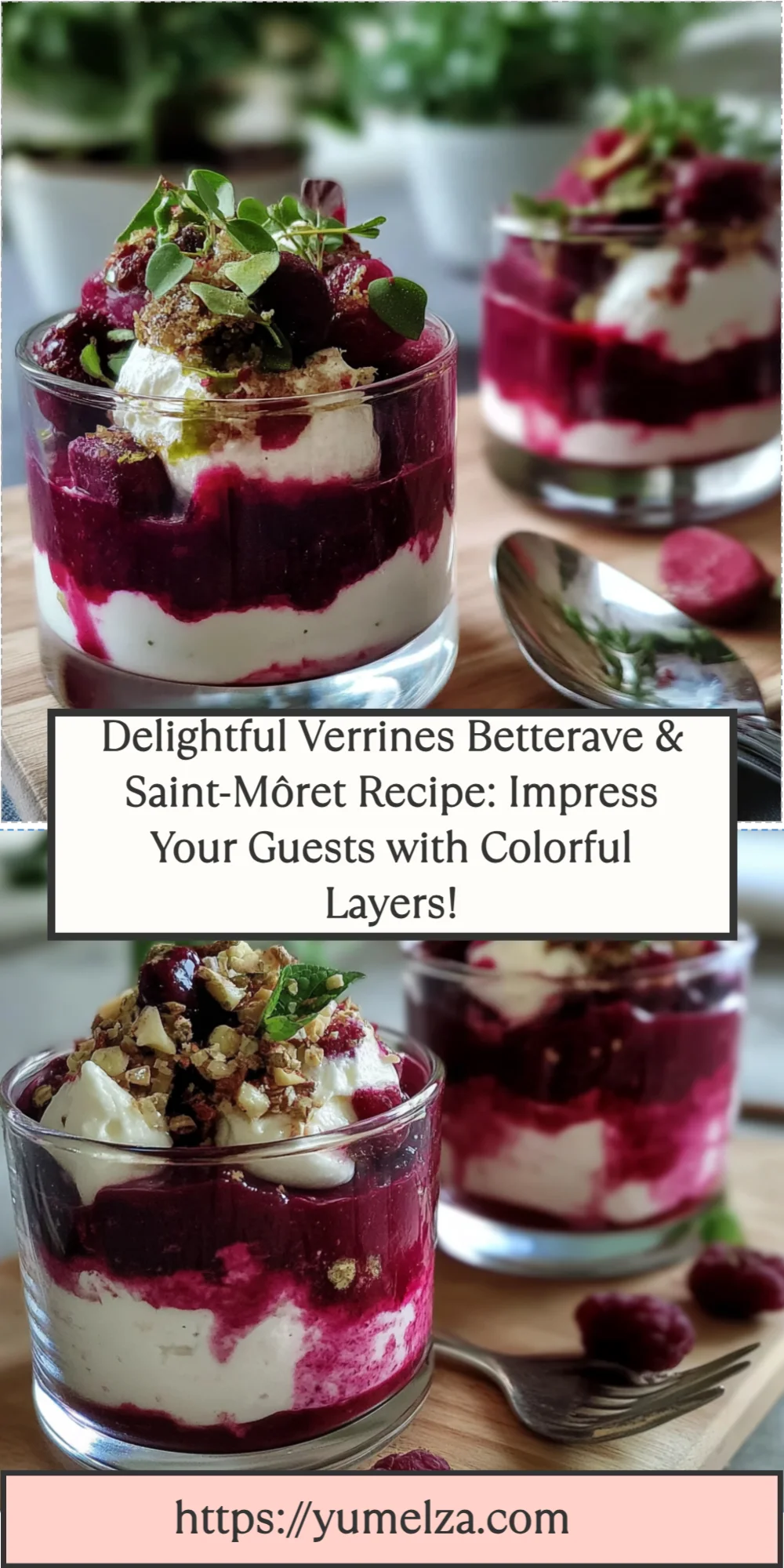 Delightful Verrines Betterave & Saint-Môret Recipe: Impress Your Guests with Colorful Layers!