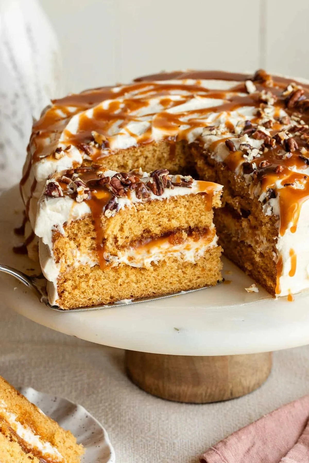 gâteau au caramel de sucre brûlé