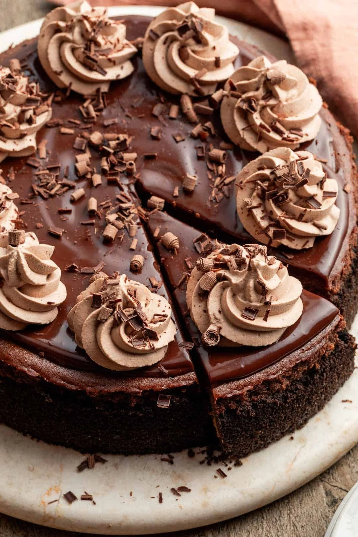cheesecake au chocolat triple