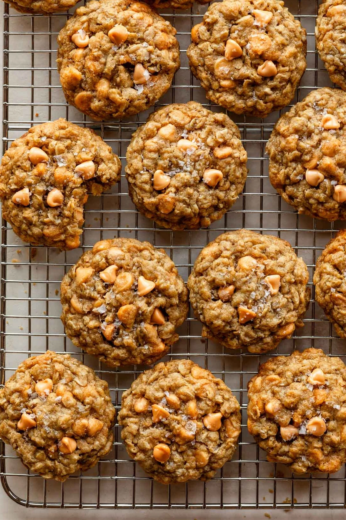 gâteaux à l'avoine et aux pépites de butterscotch moelleux et chewy