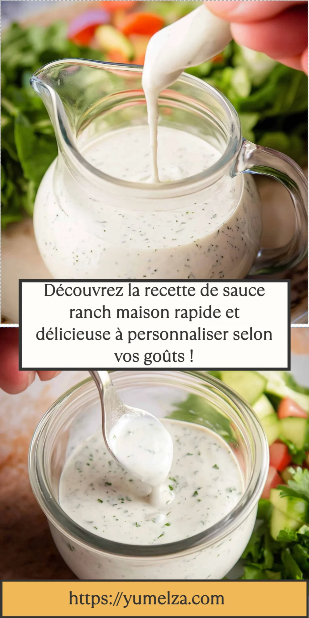 Découvrez la recette de sauce ranch maison rapide et délicieuse à personnaliser selon vos goûts !