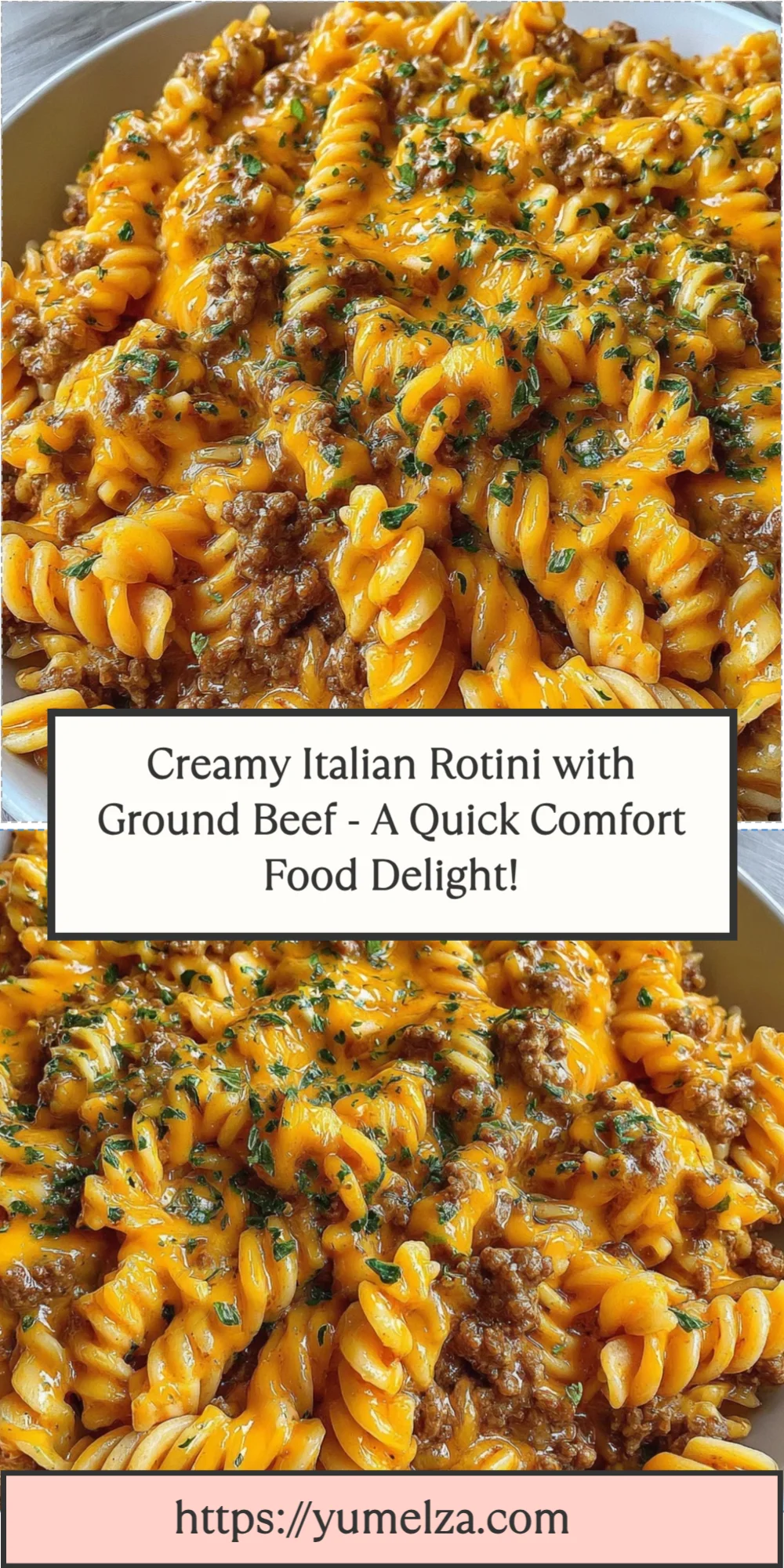 Creamy Italian Rotini with Ground Beef - A Quick Comfort Food Delight!