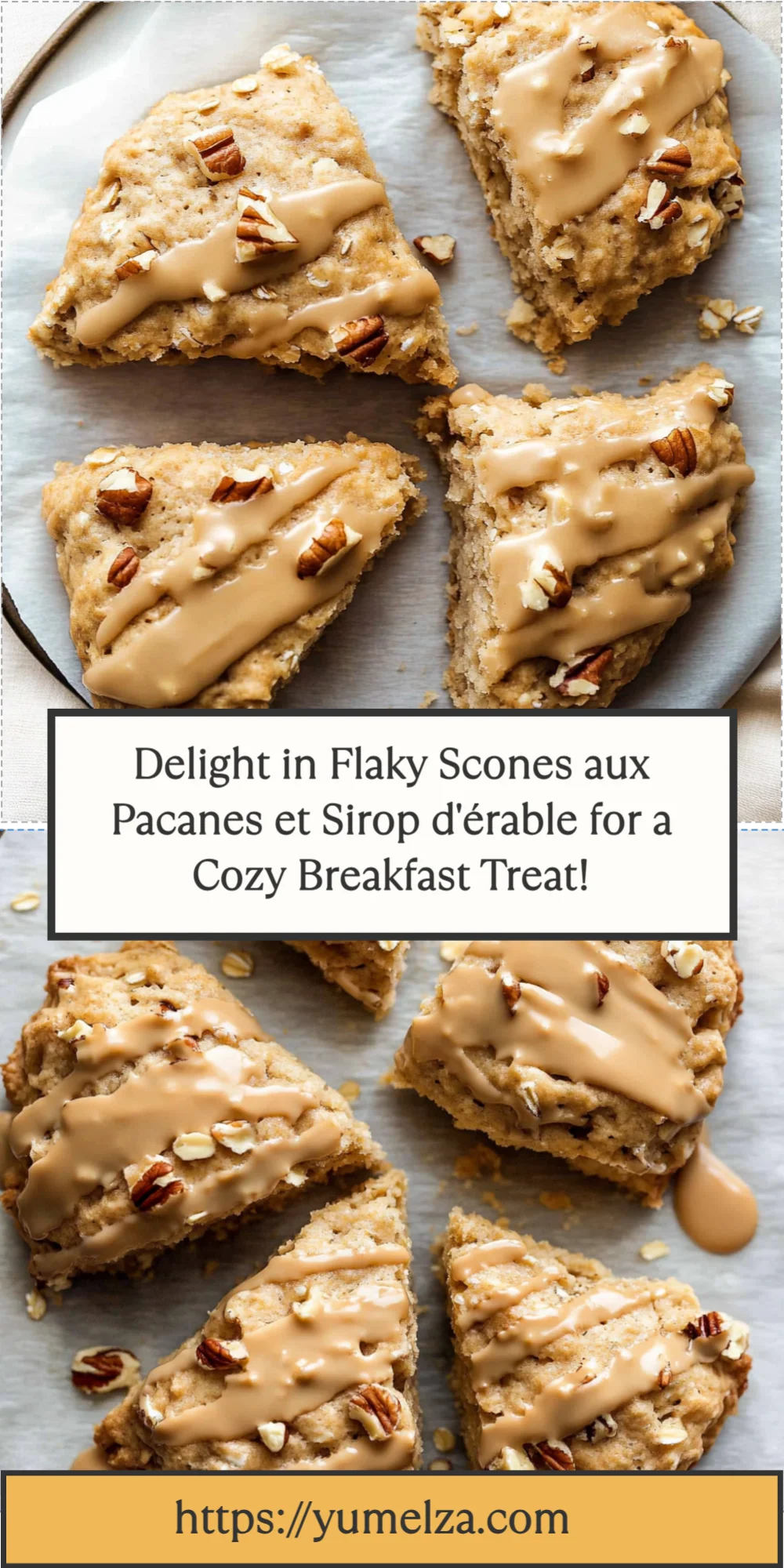Delight in Flaky Scones aux Pacanes et Sirop d'érable for a Cozy Breakfast Treat!